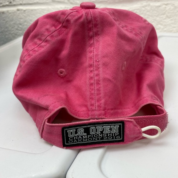 US OPEN "OAKMONT" TENNIS 2016 HOT PINK BALL CAP WITH ADJUSTABLE BACK STRAP - Picture 3 of 6